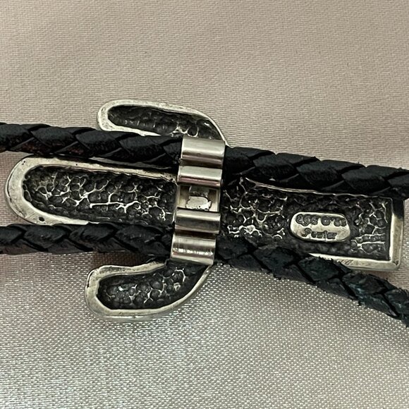 Ege Pewter Western Bolo Tie Cactus Silver Cowgirl Cowboy - Picture 2 of 4